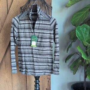 Woolrich Black and Gray Patterned Sweater